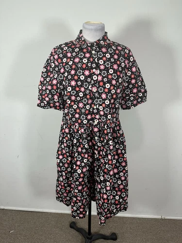 Abito corto donna Kate Spade multicolore stampa floreale manica corta taglia L