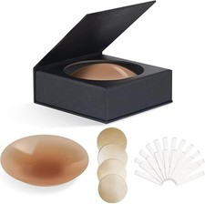 Aperior Nippie Covers Adhesive Silicone Pasties Reusable with Travel Box Caramel