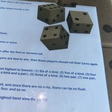 Jumbo Dice Set 5 Pcs., Brand New-Sealed Package 