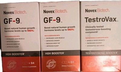 2x NovexBiotech GF-9 High Booster 84 count (168 total) + 1x TestroVax 60 count 