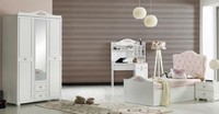 Modernes Jugendzimmer-Set Bett Nachttisch Kleiderschrank Schreibtisch