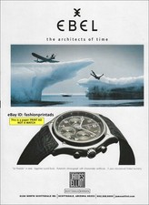 orologi vintage EBEL 1 pagina STAMPA ANNUNCIO autunno 1998 Le Modulor in acciaio