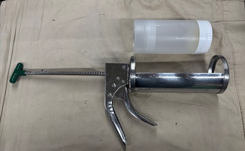 Franke GREEN Handle Sauce Gun with Ergonomic Handle - 1 ounce Used W/Container