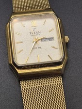 Titan Royale Quartz Watch Gold Tone Men