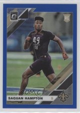 2019 Panini Donruss Optic Rookies Blue Prizm 21/150 Saquan Hampton #138 0bt4