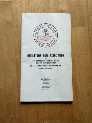 Vintage Middletown Highspire Royalton PA Street Map Folded Brochure USA