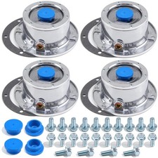 4pcs Aluminum Trailer Hub Caps For Semi Truck Axles - Durable Heavy-duty Parts