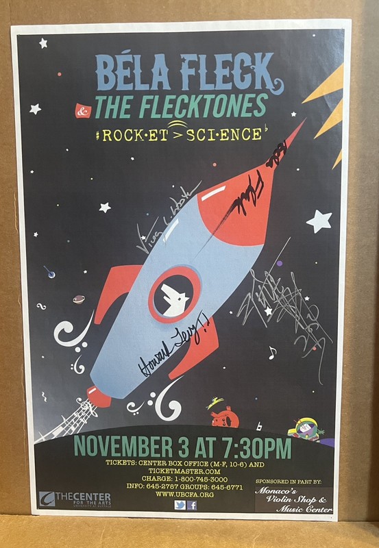 Bela Fleck & Flecktones UB Center For The Arts Signed Concert Poster 11/3/11