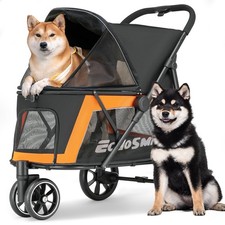 EchoSmile Dog Stroller for Medium & Small Dogs, Foldable Pet Stroller with 3 ...
