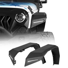 Fit 2007-2018 Jeep Wrangler Jk 2pcs Steel Front Fender Flares Wturn Signal Led Fit 2007-2018 Jeep Wrangler Jk 2pcs Steel Front Fender Flares Wturn Signal Led