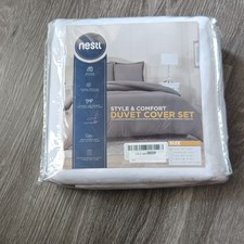 Nestl King White Duvet Cover Set 100 Microfiber Lightweight Corner Ties