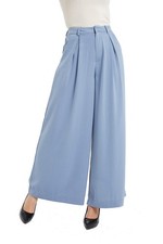 Women High Waist Casual Wide Leg Long Palazzo Pants Trousers Regular Size New