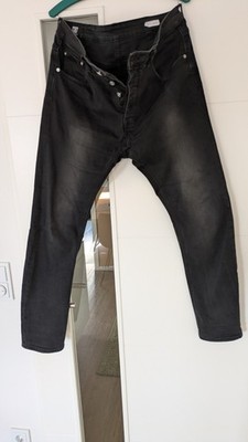 CR7 Cristiano Ronaldo Jeans Mens W32 L32 Black Denim Stretch 