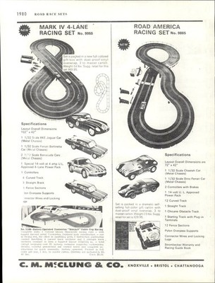1966 PAPER AD Toy 7 PG Road America slot car set Mark IV Indy 500 Sebring Monaco