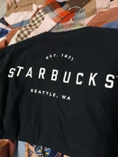 Starbucks Coffee Company Shirt Small Black Seattle Portland Atlanta