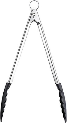 Cuisipro Küchenzange Edelstahl mit Nylon-Enden, 30,5 cm, Grillzange Edelstahl 