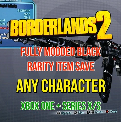 Borderlands 2 Any Character OP10 Modded Black Guns + Items Save XBOX ONE + X/S
