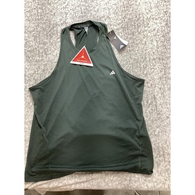 Adidas WTR D4T Tank B Legend Ivy Green Training Racerback Top IX9417 Womens XL