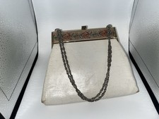 Harry Levine HL USA Vintage Tapestry Floral Handbag With Gold Tone Chain