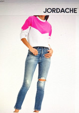 JORDACHE OVERSIZED V SWEATSHIRT,size S