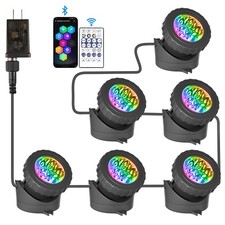 Color Changing Pond Lights LED Underwater Fountain Lights with Bluetooth APP ...