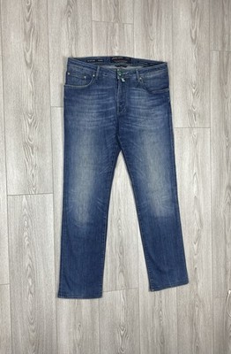 Jacob Cohen Handmade Tailored Blue Denim J620 Comfort Italian Jeans Sz 36