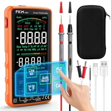 FKM Digital Multimeter, Compact & Rechargeable Voltmeter w/ 5? Touch Screen,