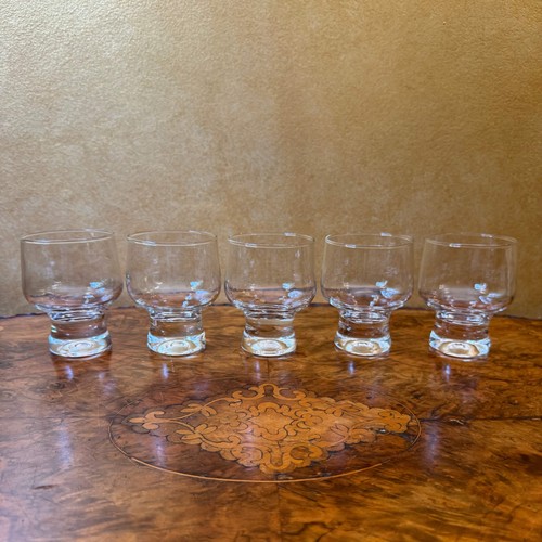 Vintage Australia Crown Corning 'Regis' Port/Liqueur/Shot Glasses with Bubble In