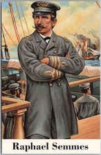 1995 Civil War History Postcard ADMIRAL SEMMES w/ Gettysburg PA 1st Day Cancel