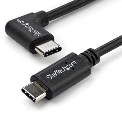 StarTech.com Right Angle USB-C Cable - 1m / 3 ft - Reversible - M/M - USB Type C