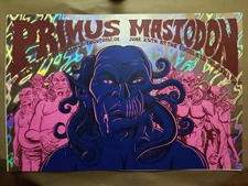 PRIMUS MASTODON Concert Poster Edgefield OR '18 UNCUT Lava Foil Justin Hampton