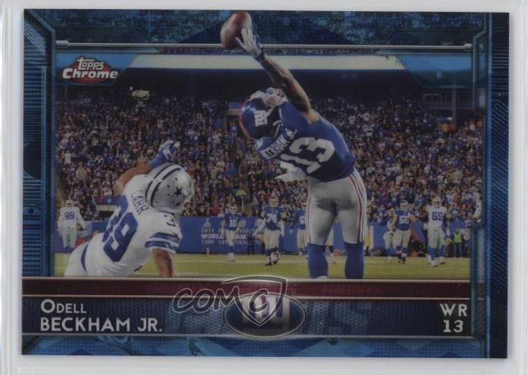 2015 Topps Chrome Blue Wave Refractor Odell Beckham Jr #18 07rd
