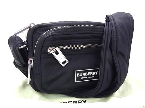 Burberry 8090570 Nylon Crossbody Shoulder Bag Black BS4863