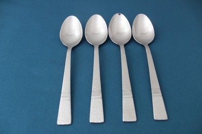 Gorham BALUSTER II Teaspoons (Set of 4) Hammered 18/10 Stainless Vietnam 6 1/8''