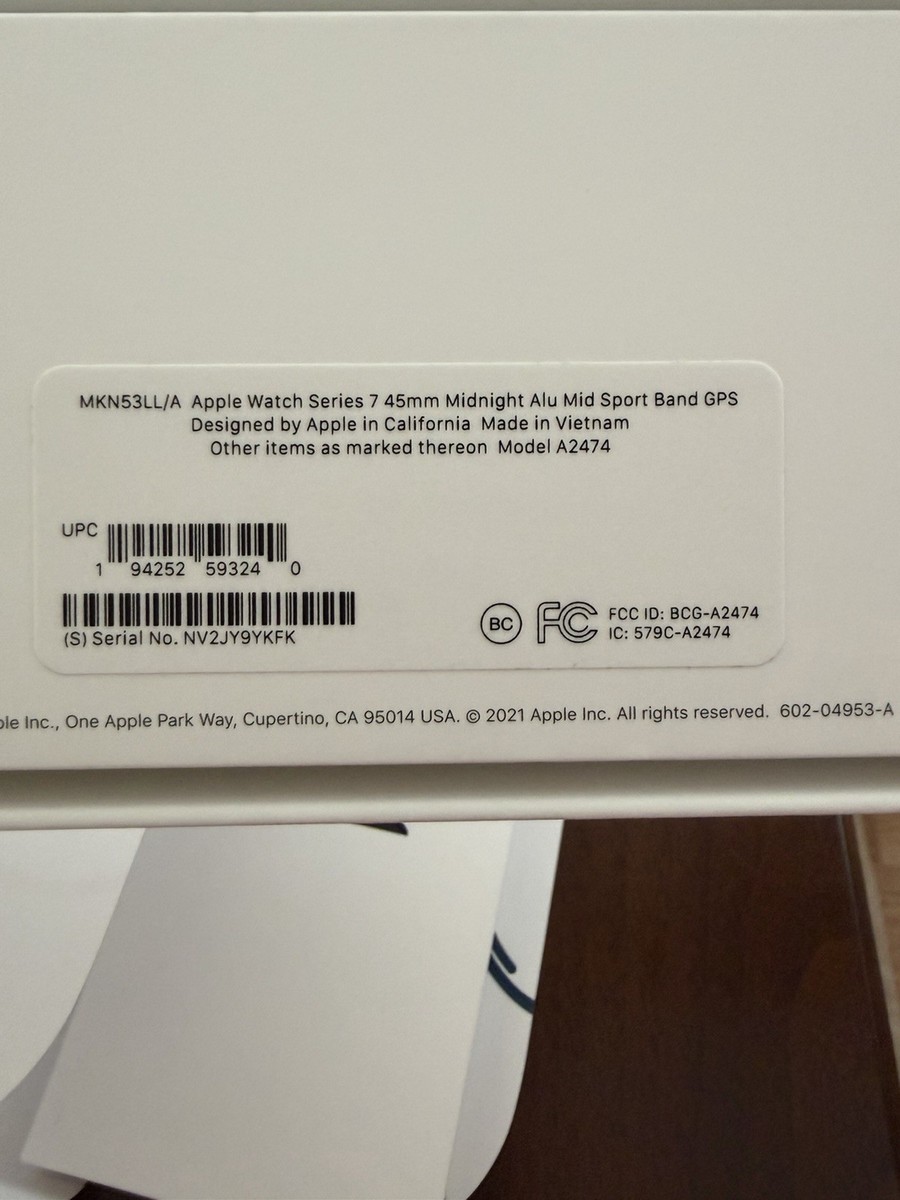 Apple Watch Series 7 45mm Aluminum Case with Sport Band - Midnight