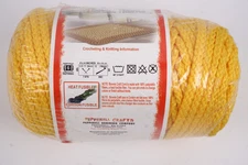 Pepperell Plants Bonnie Macrame Braid Craft Cord Sunshine Yellow 6mm 100 Yards