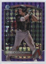 2025 Bowman Chrome Prospects Purple Geometric Refractor /250 Slade Caldwell 07i7