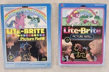 Vintage 1984 1986 My Little Pony Lite Brite Lot Picture Refill Hasbro 