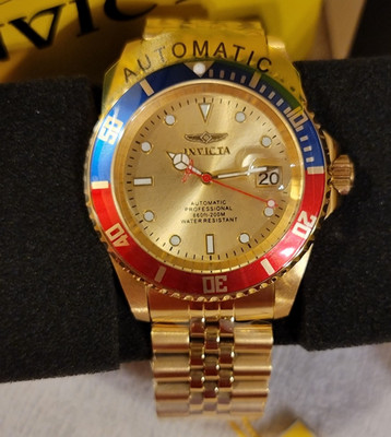 Invicta Men's Pro Diver Automatic Gold Tone Dial-42mm,Gold Tone Bracelet (29183)