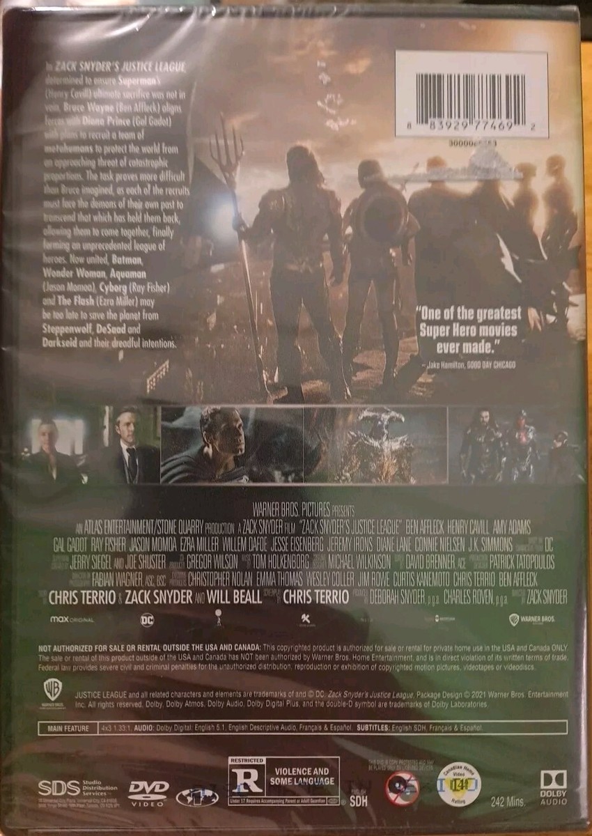 Documentary Subtitles For Zack Snyder's Justice League Dvd