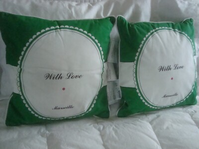 IKEA MYRLILJA Set of Green Throw Cushions 16 x 16