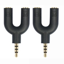 35mm Cable Adapter For Phone Computer 3.5mm TRRS Headphone And Microphone Split