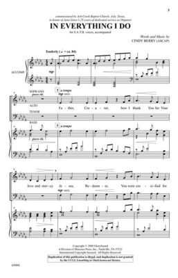 In Everything I Do SATB Sheet Music