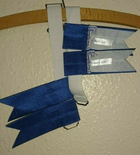 Royal Blue flashes/Garter ties with white socks. - Picture 1 of 1