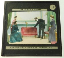 Antique Hand Colour Glass Magic Lantern Slide Tom Seatons Ordeal No 9