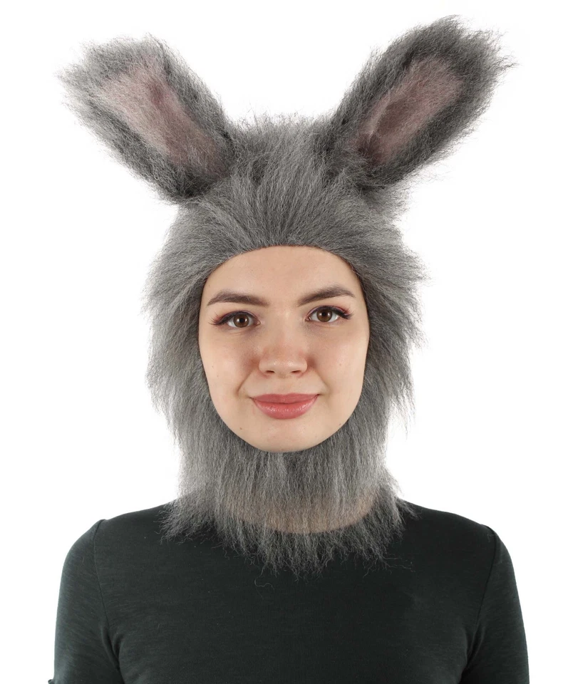 Disfraz de Ratón HPO Blanco y Gris con Máscara - Fibras Sintéticas Largas Foto 3 de 4