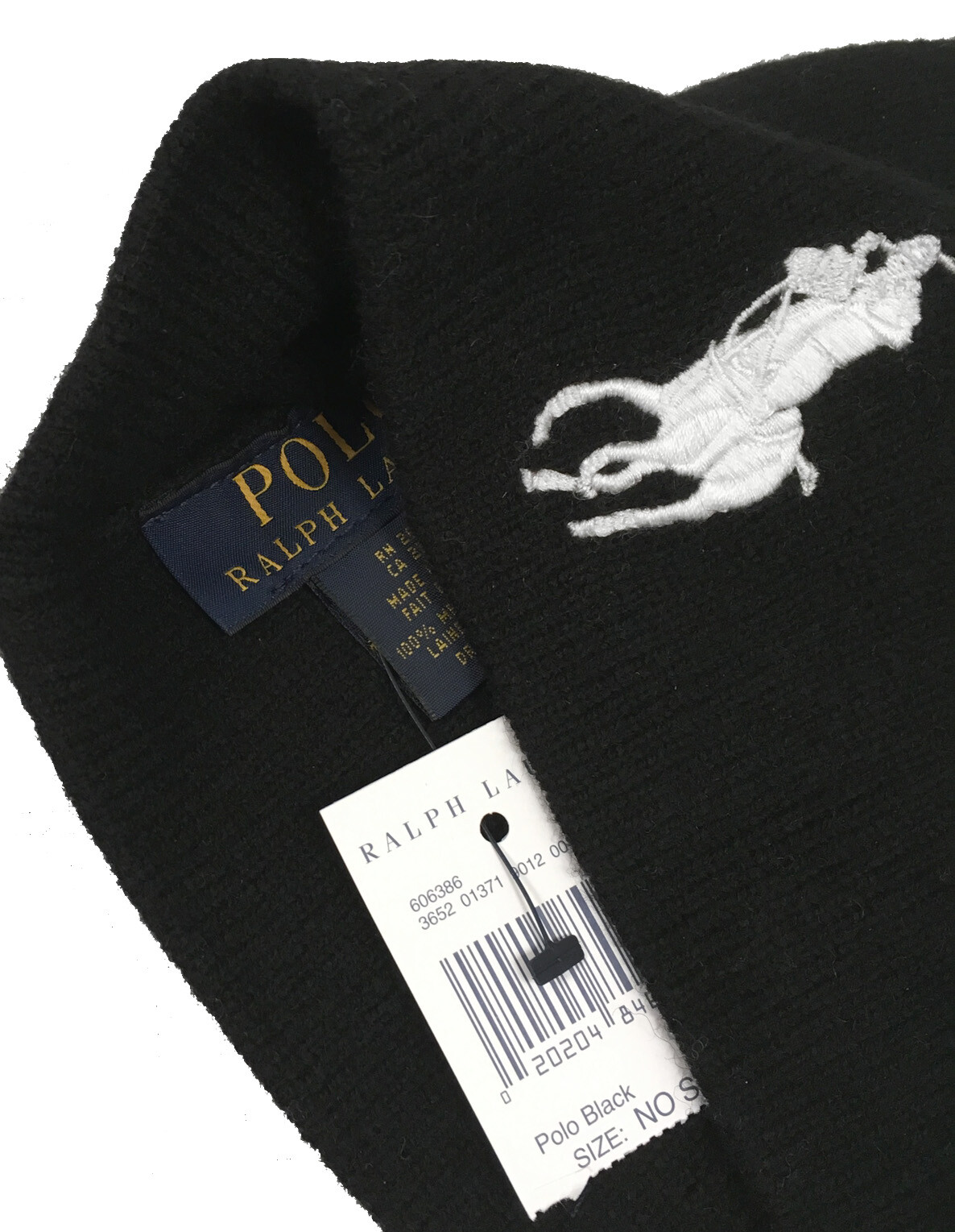 NUOVO cappello invernale Polo Ralph Lauren! Grande giocatore di polo pony lana blu o grigia