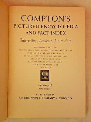 Vintage Compton's Pictured Encyclopedia 1956 Edition Vol. 15 | eBay