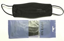 Black White FFP2 Mask Protective Boat Shape 3D Covered Face Mask Individual Pack