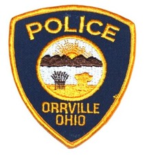 ORRVILLE OHIO OH Sheriff Police Patch STATE SEAL MOUNTAINS SUNRISE RIVER 